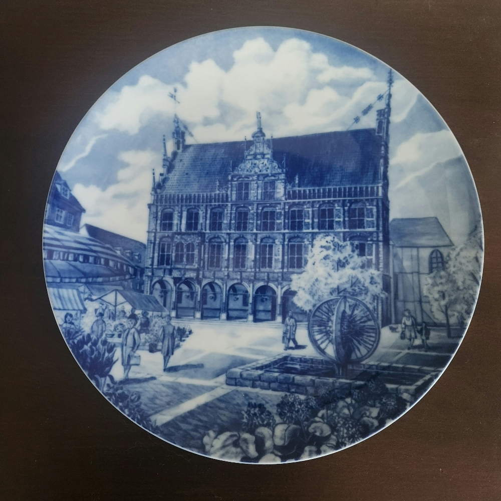 Vintage Historic Bocholt Germany City Hall Rathaus Plate EUC $20